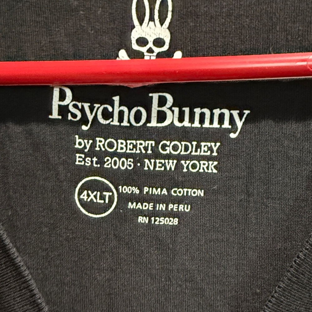 Psycho Bunny Men's black  V-Neck Tee 3 sizes available - Picture 3 of 3